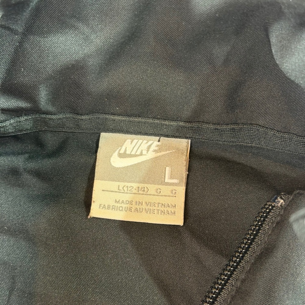 Nike Track Jacket Youth Large Black Good White Stripes Full Zip Sportswear - Picture 6 of 8